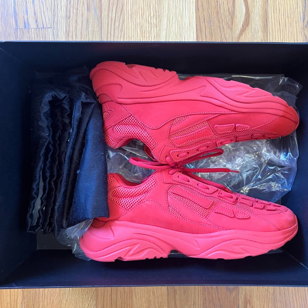 AMIRI | Bone Runner Leather Sneakers | Red